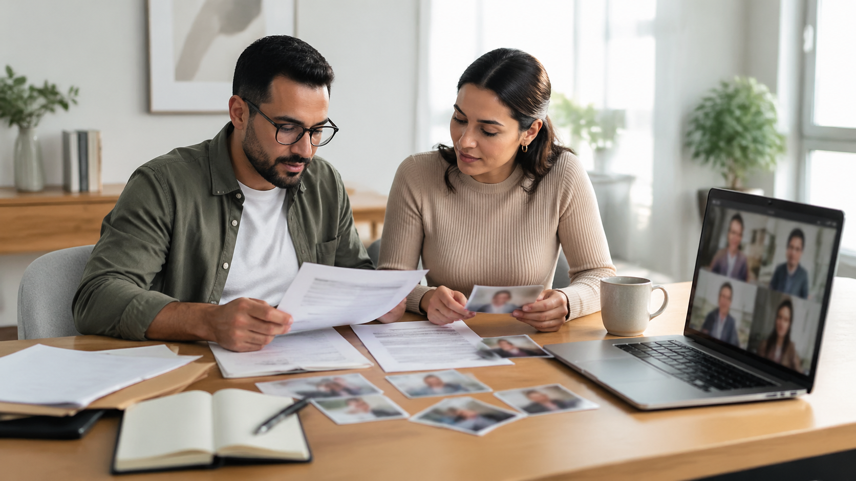 Visioconférence professionnelle pour valider une preuve de relation