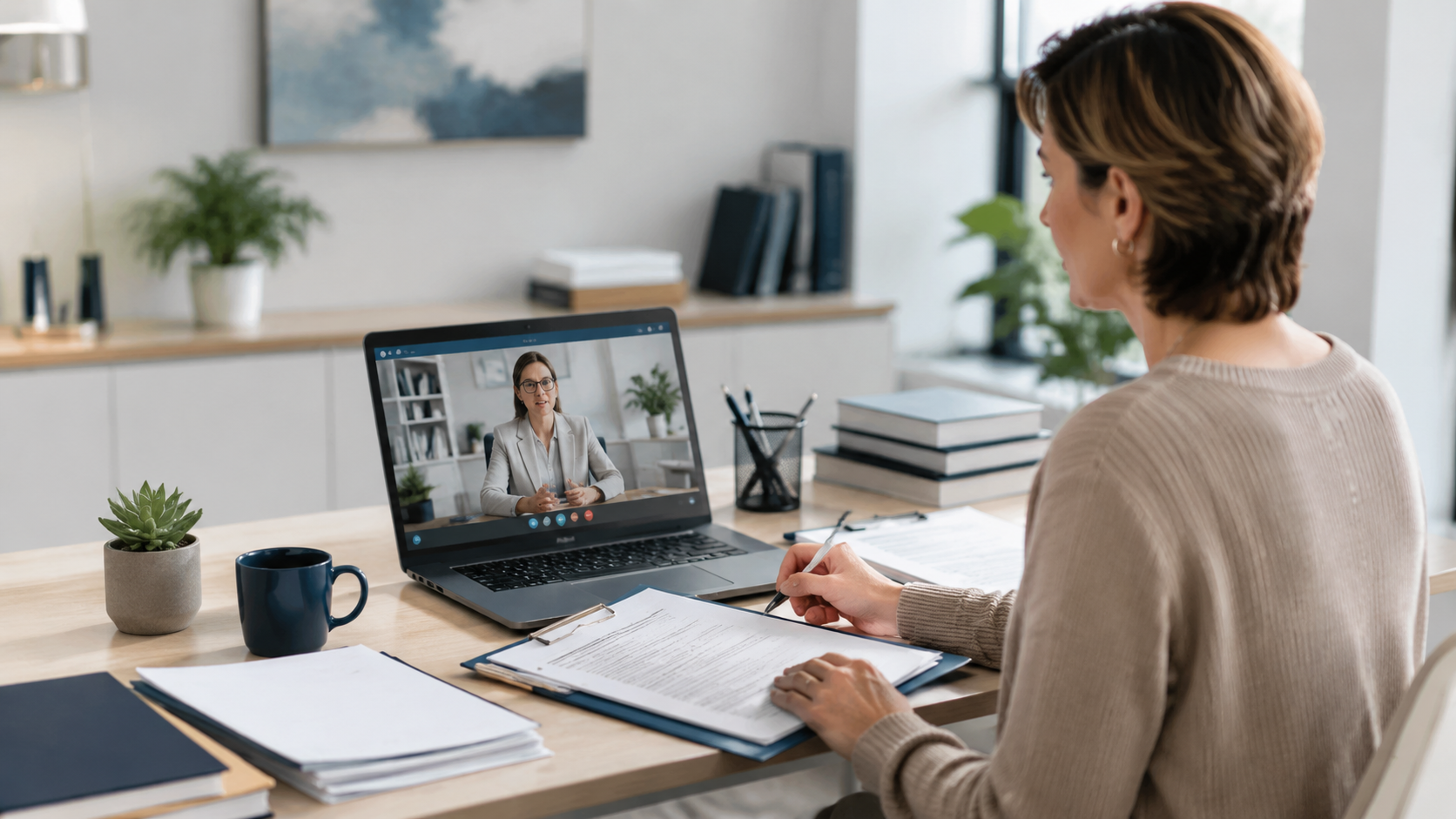 Copie de document officiel sur un bureau avec une signature visible