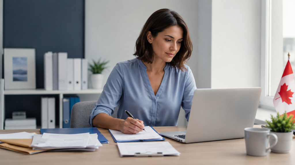 Signature électronique pour déclaration enfant mineur un seul parent dans un bureau moderne et professionnel