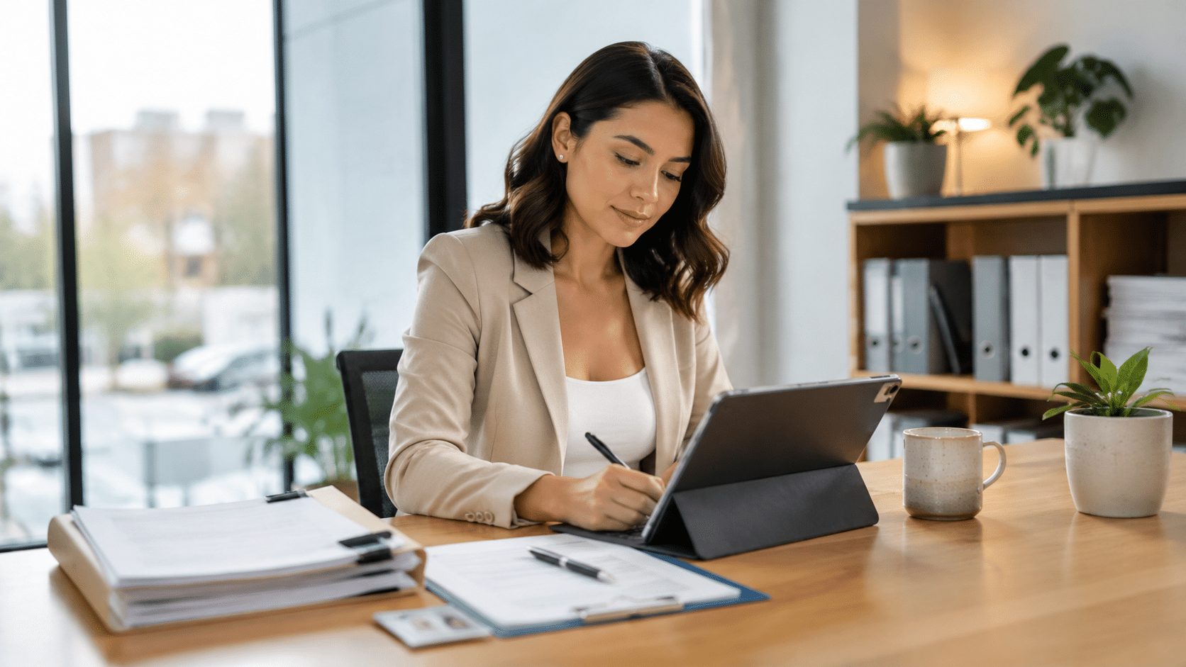 Document de déclaration de compétences professionnelles préparé avant signature